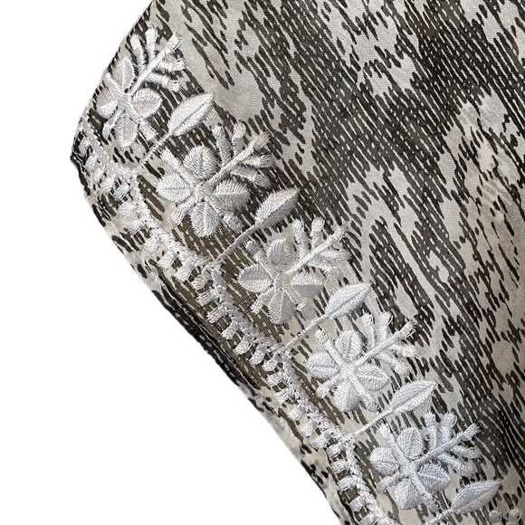 Marie‎ France Van Damme NWOT Silk Paisley Embroidered Kimono Swim Beach Cover Up - Picture 7 of 8